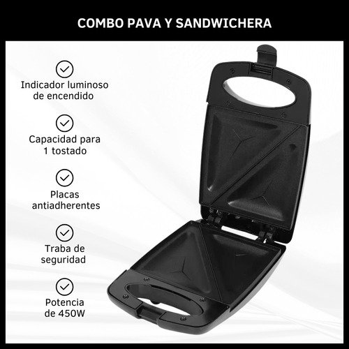 Combo Pava Eléctrica + Sandwichera