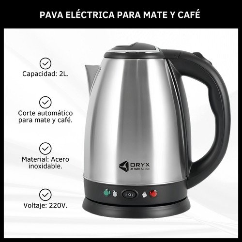 Pava Eléctrica Corte Mate y Café