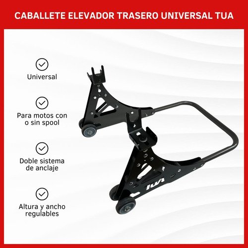 Caballete Elevador Trasero Para Moto Universal Regulable
