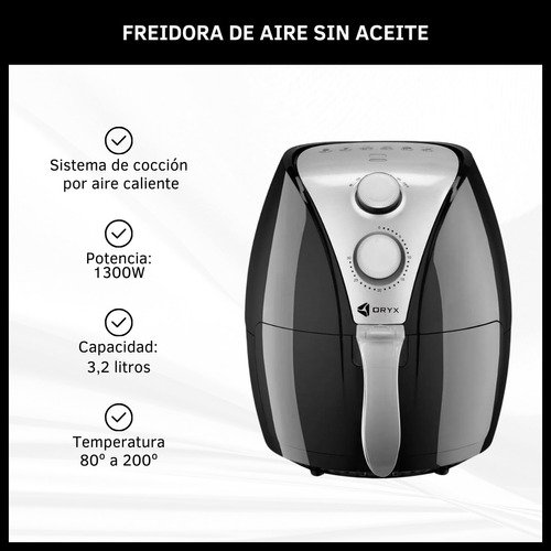 Freidora De Aire Sin Aceite 3.2L