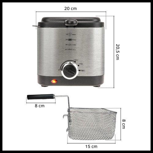 Freidora Eléctrica de Aceite 1.5L