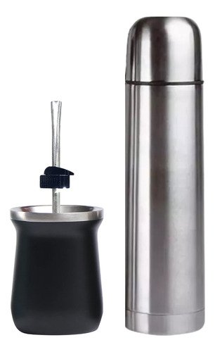 Set Matero: Mate Acero + Termo 1L con Bombilla Ilumimate