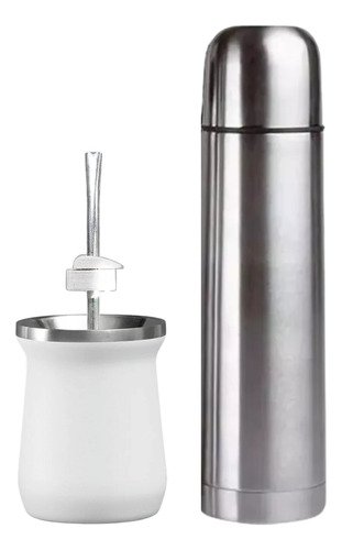 Set Matero: Mate Acero + Termo 1L con Bombilla Ilumimate