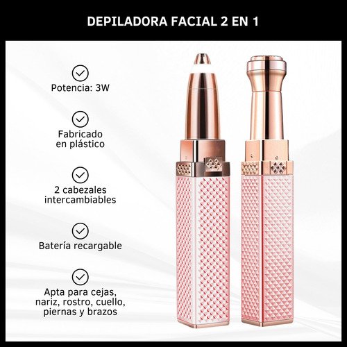 Depiladora Facial Eléctrica 2 En 1