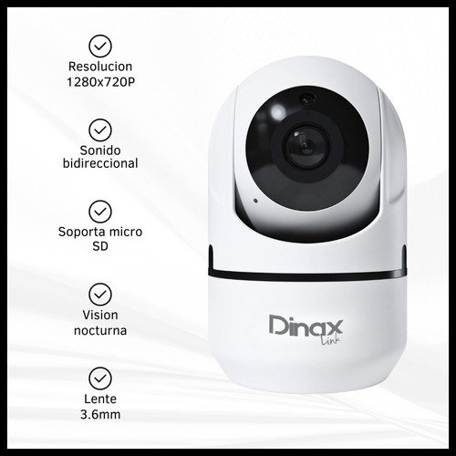 Cámara De Seguridad Smart Bidireccional Dinax