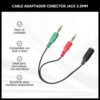 Cable Adaptador Hembra A Dos Machos 3.5mm