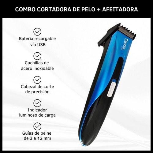 Combo Cortadora De Pelo + Afeitadora De Barba Inalámbricas