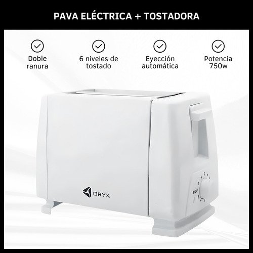 Combo Pava Eléctrica + Tostadora