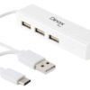 Zapatilla Hub 3 Puertos USB y Conversor USB-C a Red