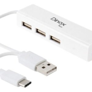 Zapatilla Hub 3 Puertos USB y Conversor USB-C a Red