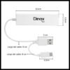Zapatilla Hub 3 Puertos USB y Conversor USB-C a Red