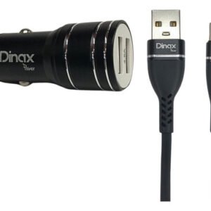 Cargador Doble Entrada para Auto + Cable Tipo C