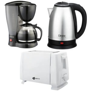 Set Pava Eléctrica, Tostadora y Cafetera
