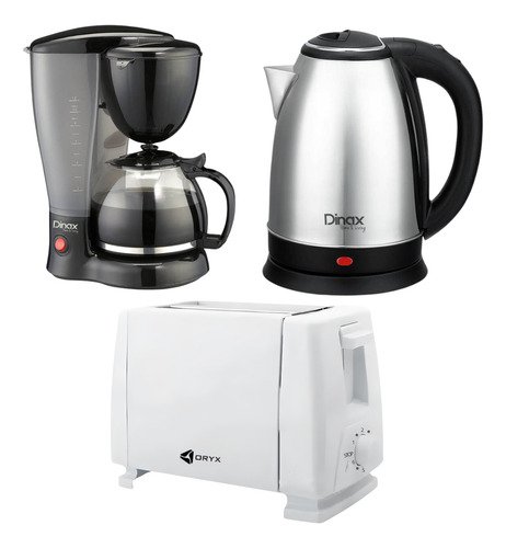 Set Pava Eléctrica, Tostadora y Cafetera