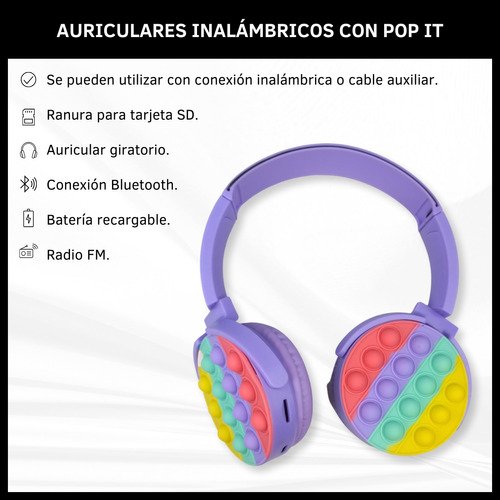 Auriculares Bluetooth Pop It