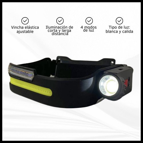 Linterna LED de Mano + Vincha Minero