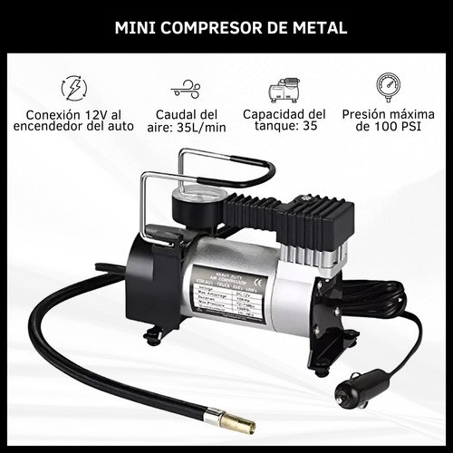 Compresor De Aire Mini Portátil 12V