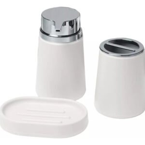 Set De Baño: Dispenser y Vaso Porta Cepillo