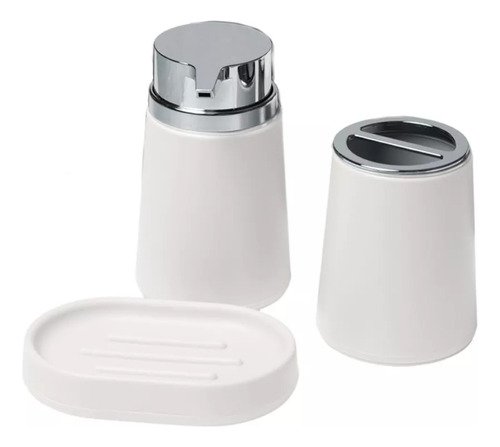 Set De Baño: Dispenser y Vaso Porta Cepillo