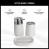 Set De Baño: Dispenser y Vaso Porta Cepillo