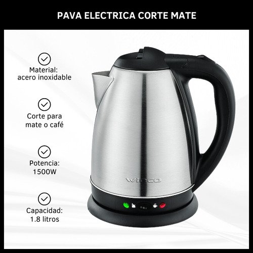 Pava Eléctrica Corte Automático 1.8 Lt