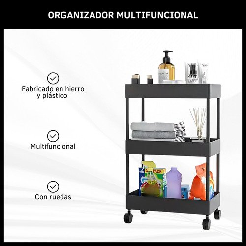 Organizador de 3 Niveles con Ruedas