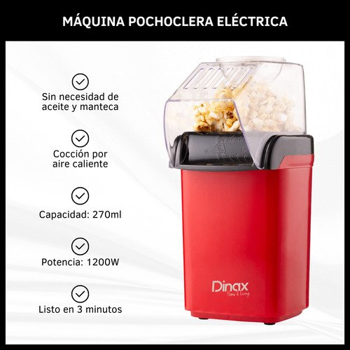Pochoclera de Cocción Por Aire Caliente