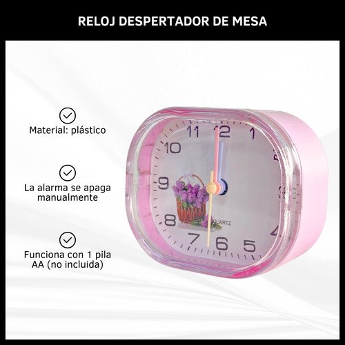 Reloj Despertador Analógico De Mesa
