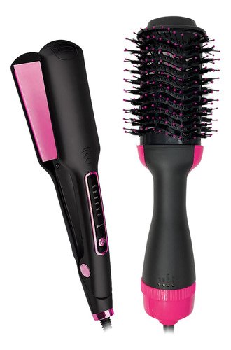 Combo Cepillo Secador Eléctrico y Planchita de Pelo