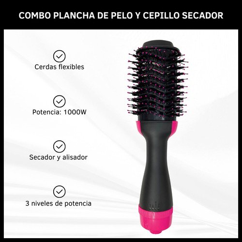Combo Cepillo Secador Eléctrico y Planchita de Pelo