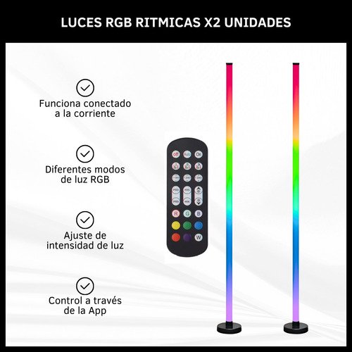 Lámpara Esquinero De Pie Luces LED