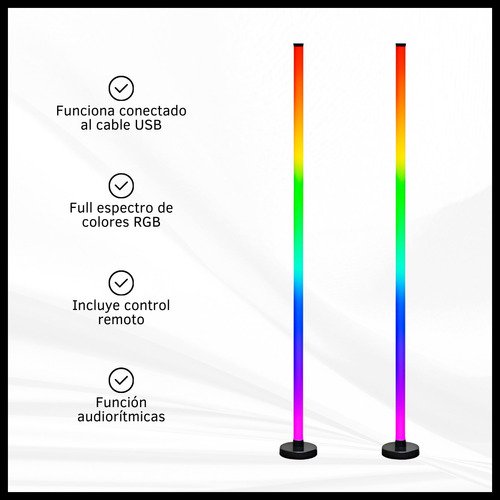Lámpara Esquinero De Pie Luces LED