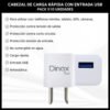 Cargador Adaptador USB Carga Rápida