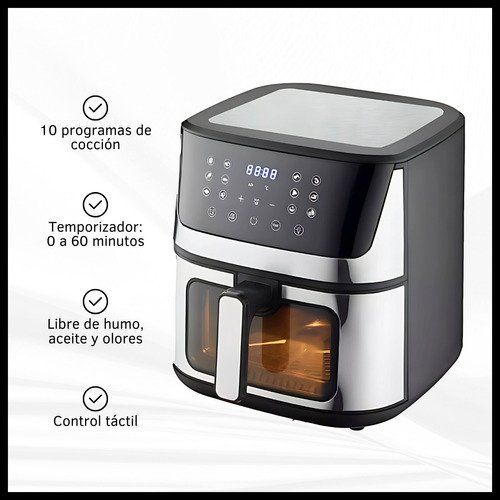 Freidora De Aire Sin Aceite Digital 10L