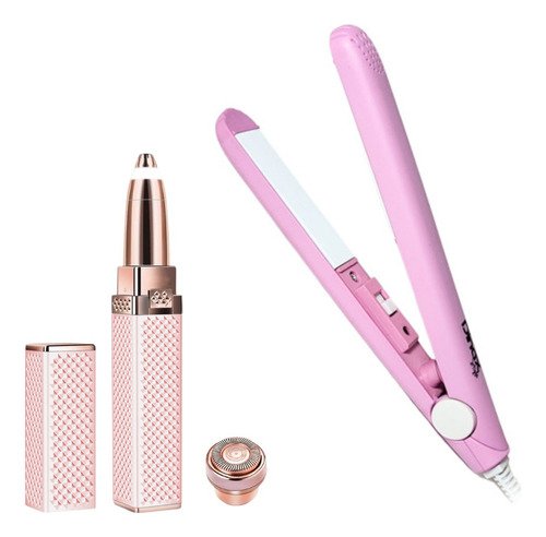Depiladora Vello Facial 2 En 1 + Mini Planchita De Pelo